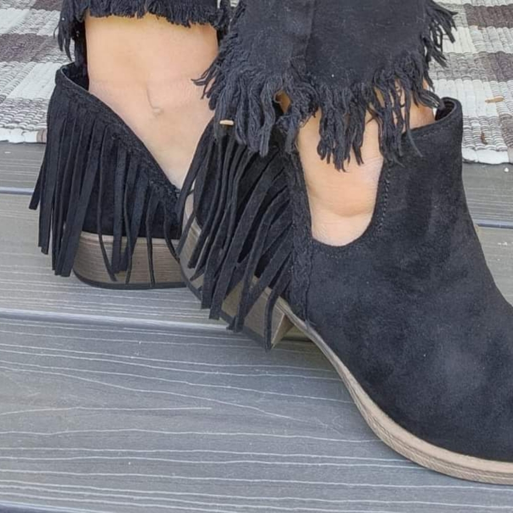 Fringe Ankle Boots